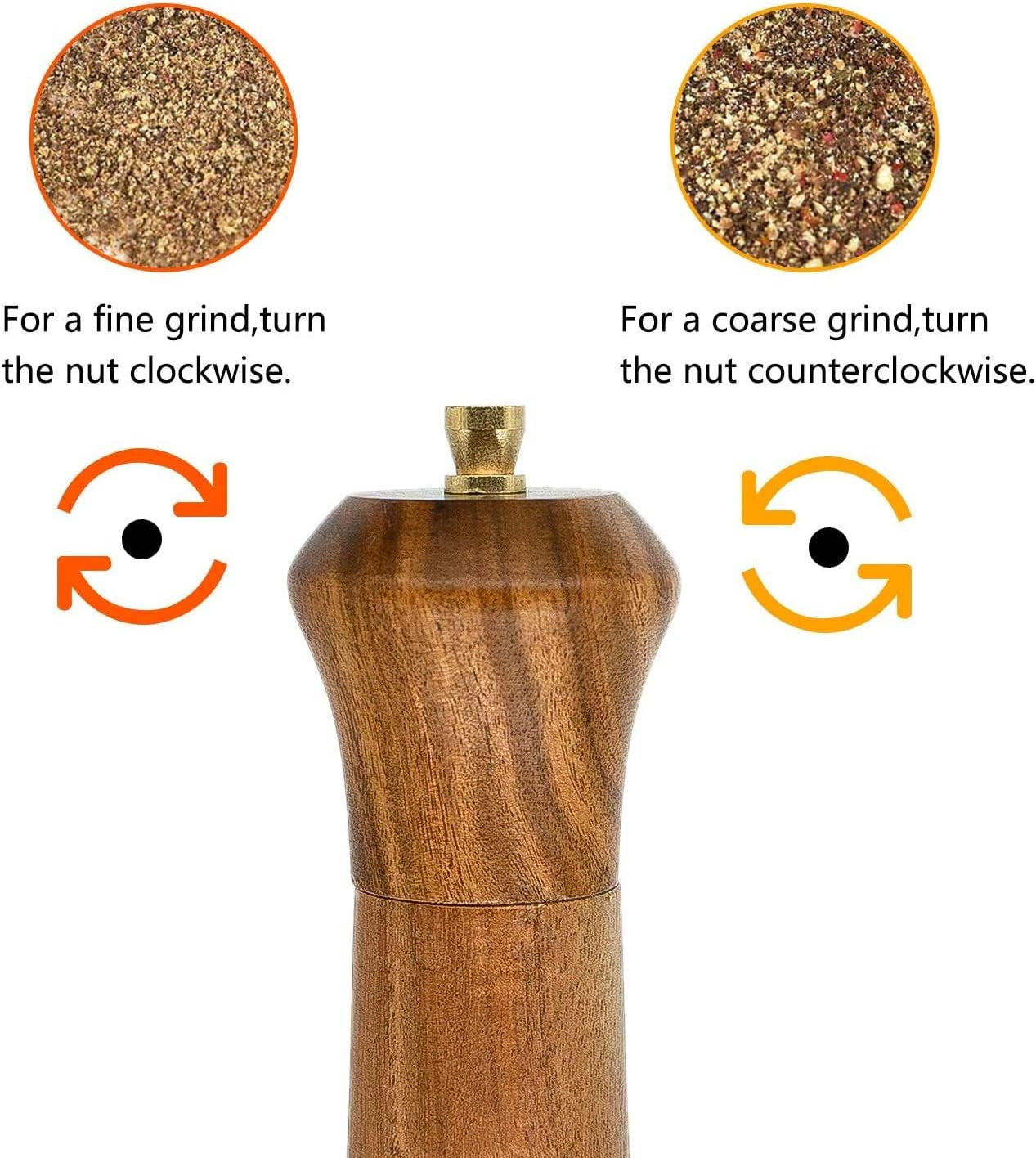 Manuel Wooden Salt and Pepper Grinder Set