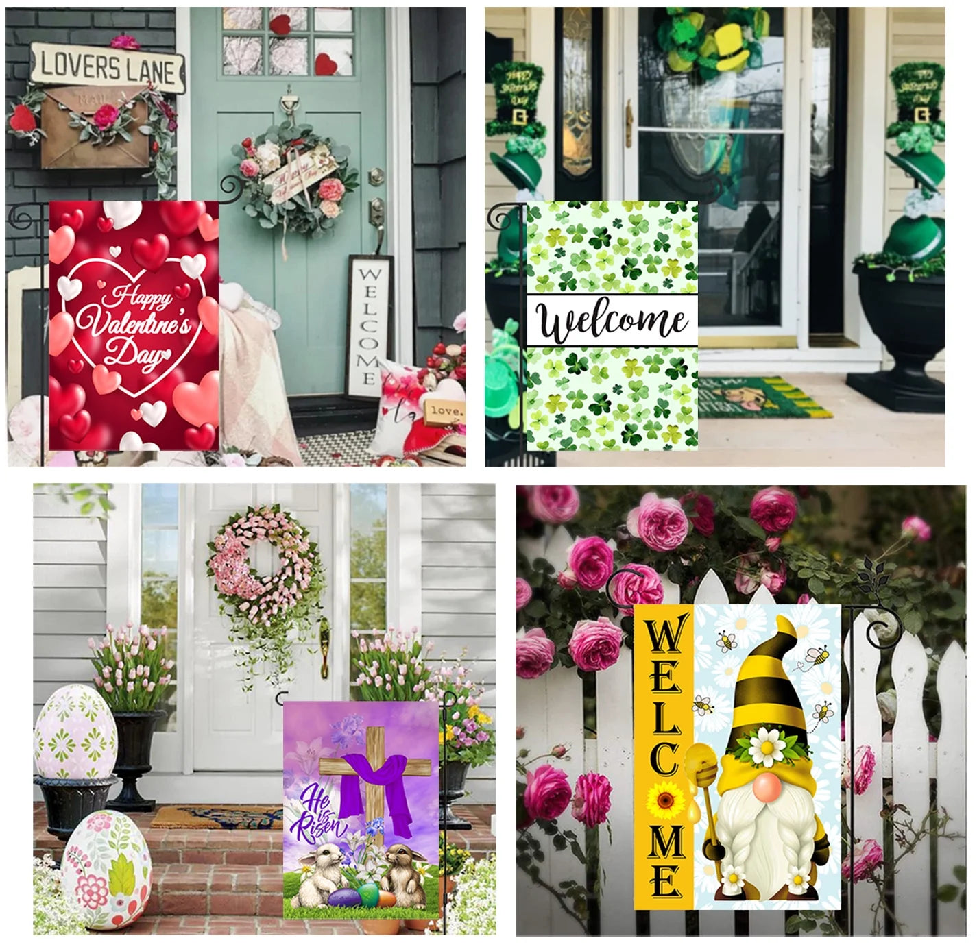 Seasonal Garden Flags Set of 12