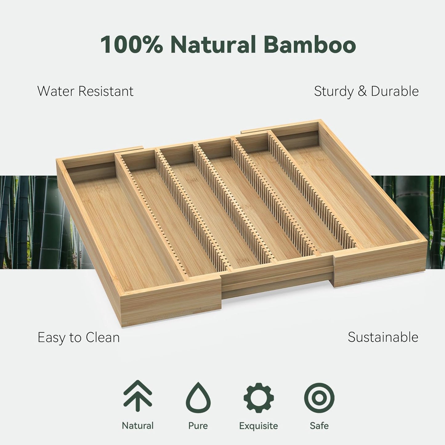 Expandable Bamboo Nespresso Organizer Holder