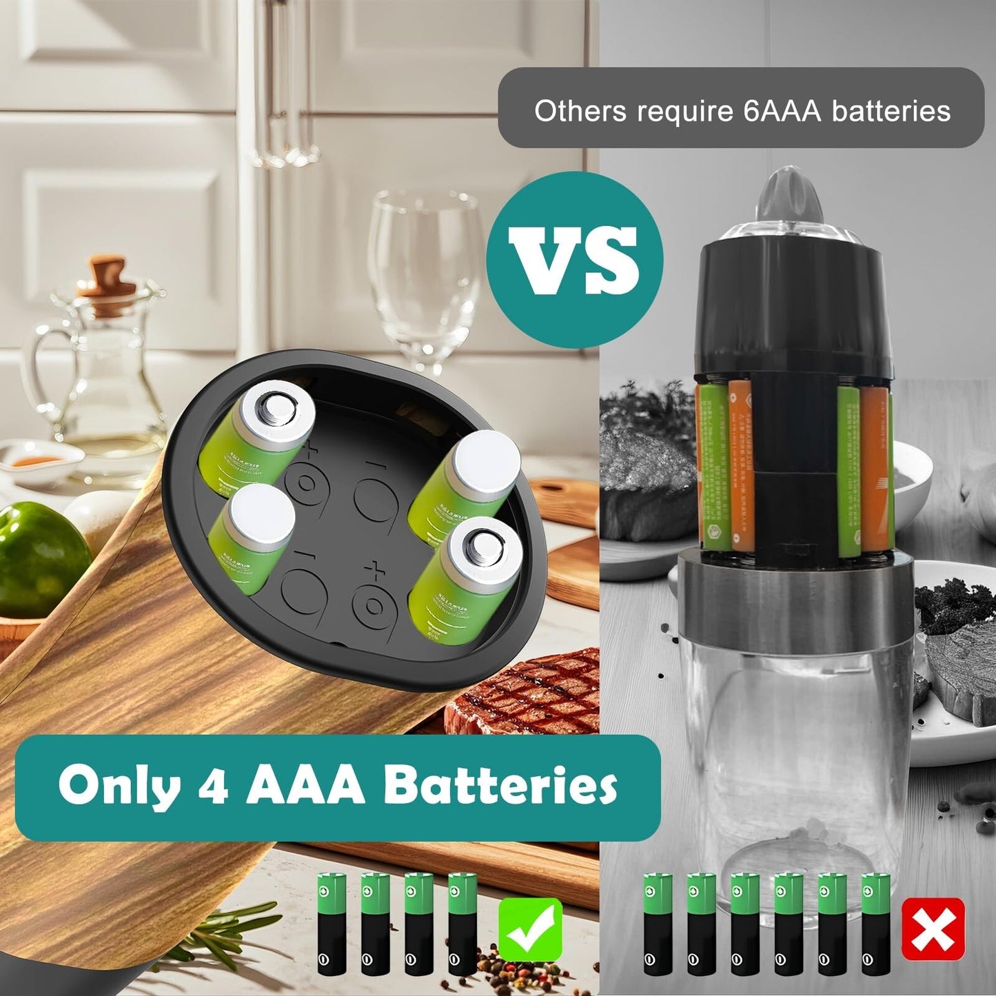 Electric Salt and Pepper Grinder Set - Salt and Pepper Shakers Set Automatic ...