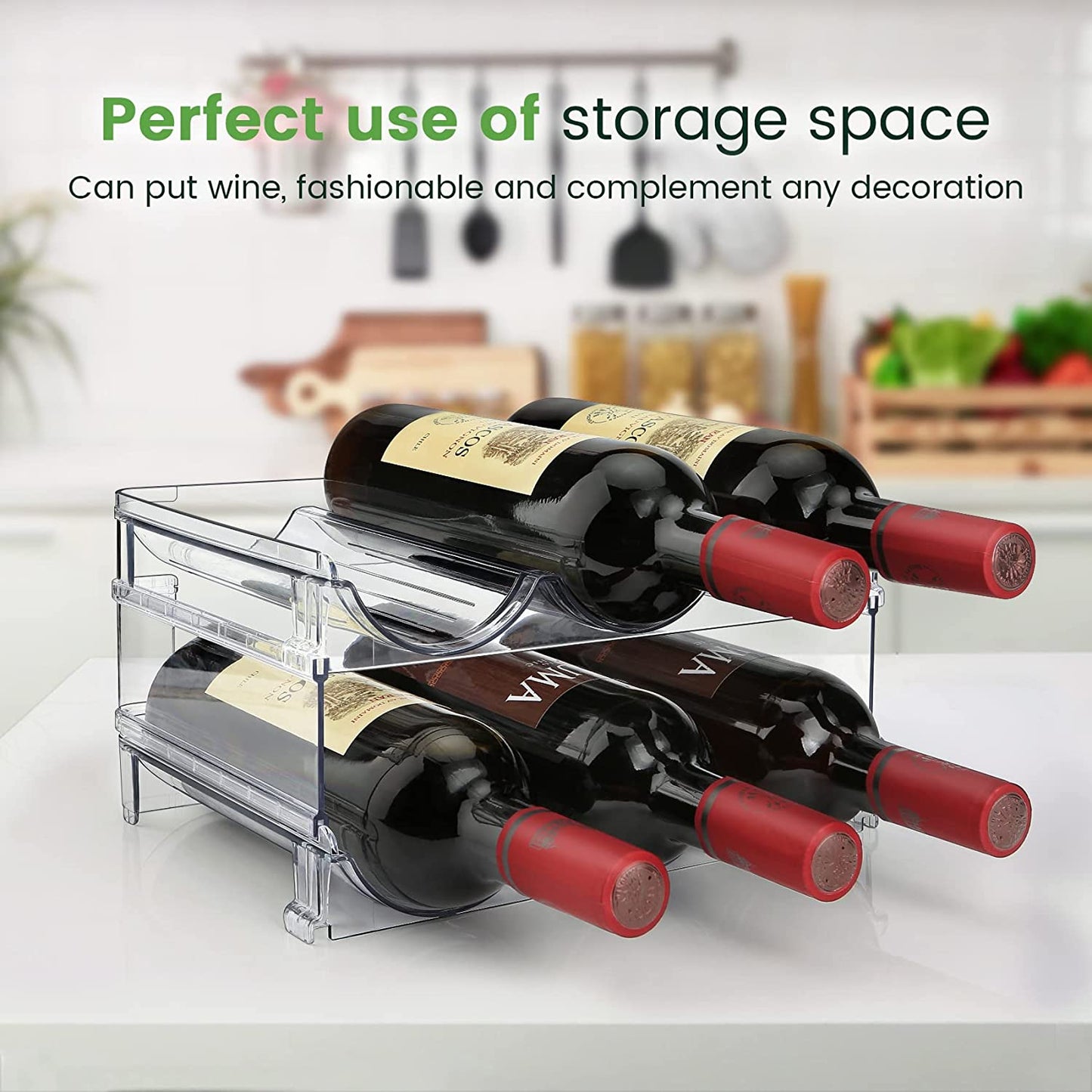 Stackable Water Bottle Storage Rack