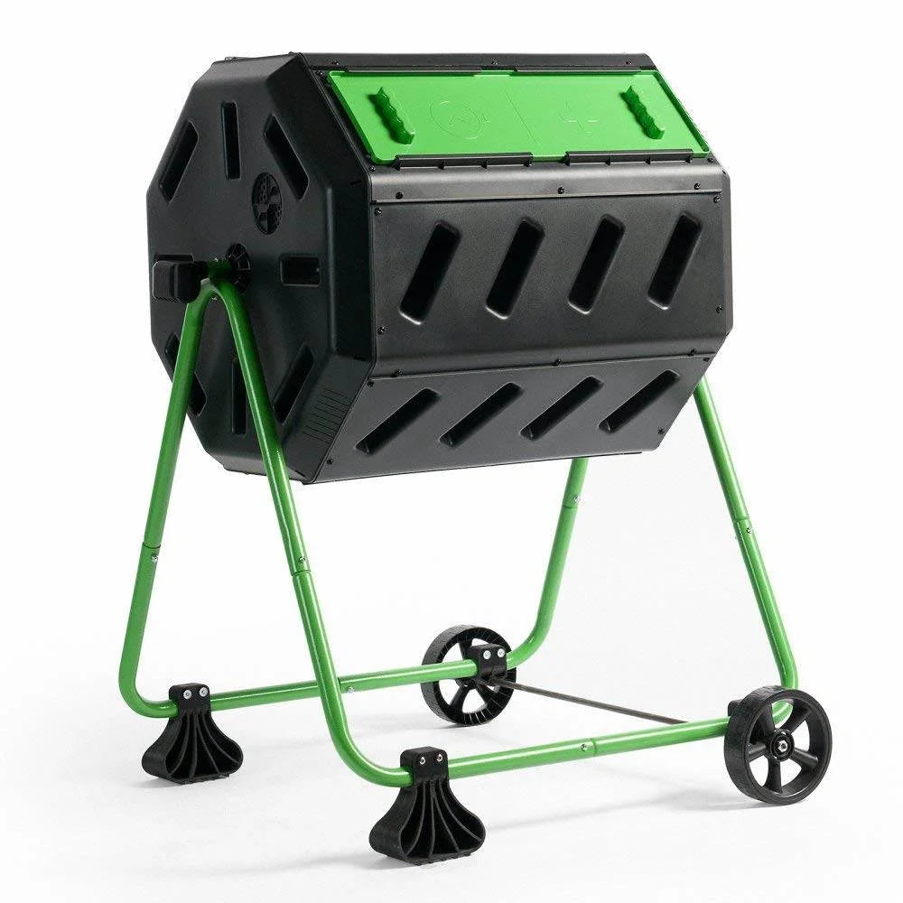 Dual Chamber Tumbling Compost Bin 37Gal