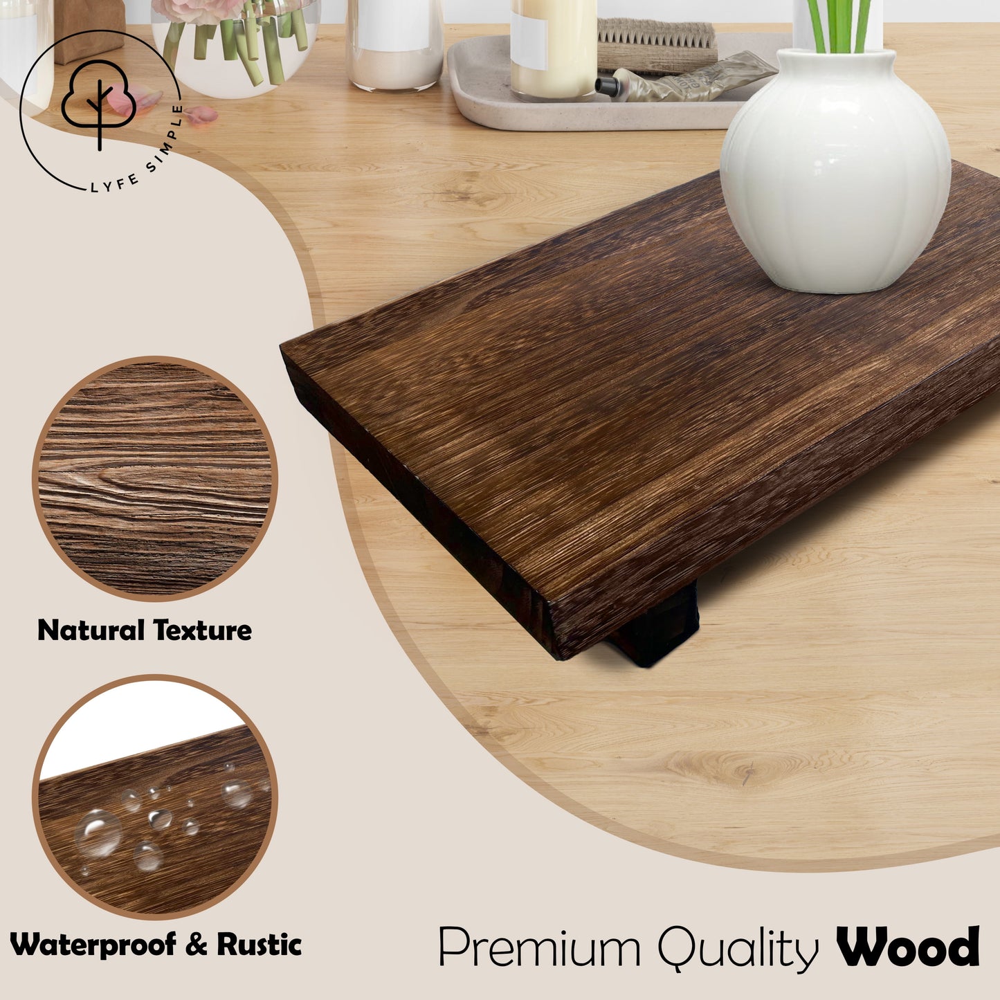 Rustic Tray Pedestal Stand