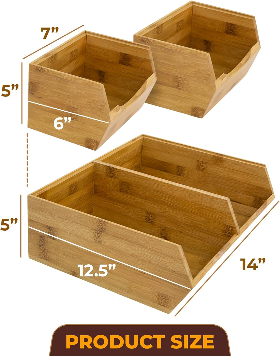 Bamboo Pantry Storage Bins