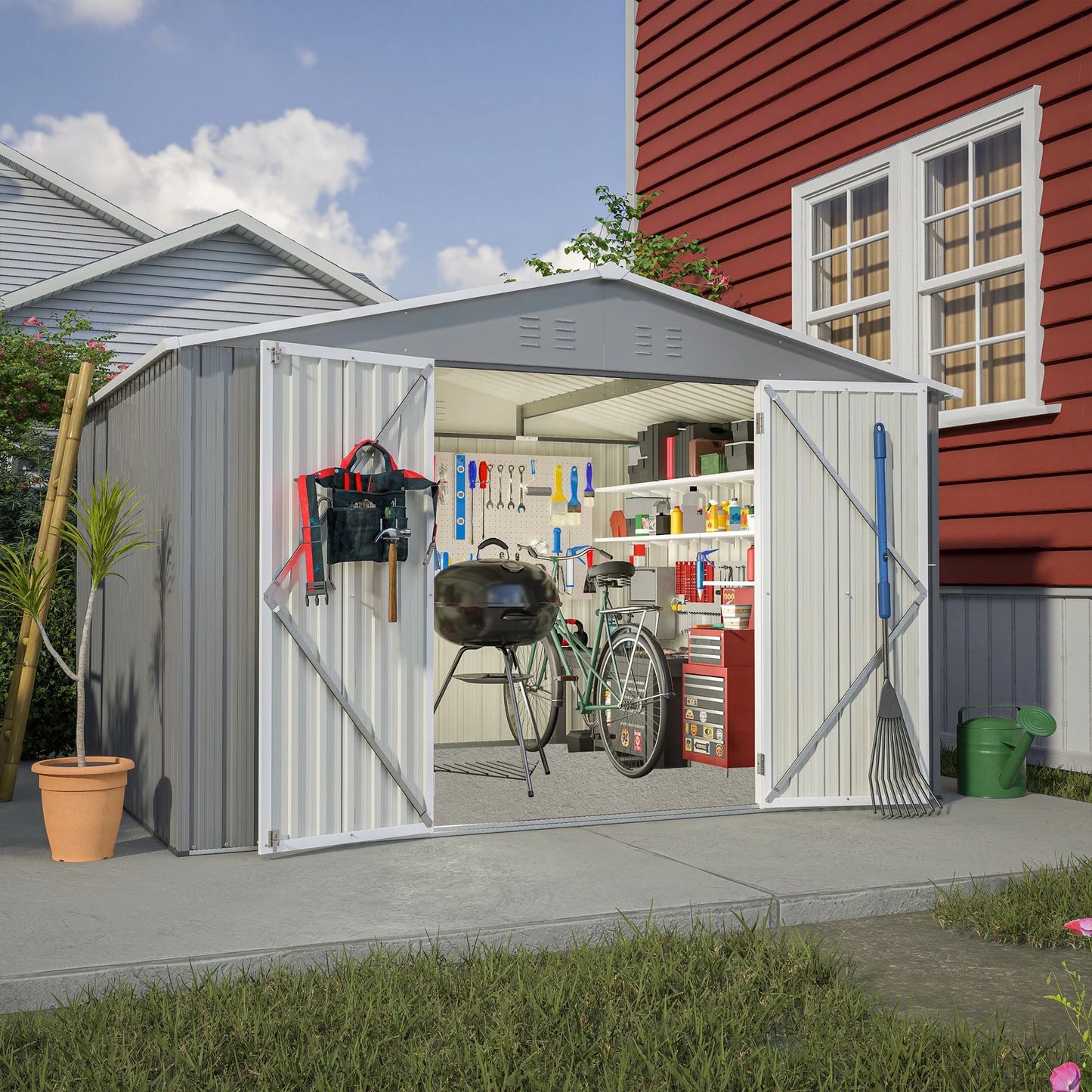 All Weather Outdoor Garden Tool Storage Shed