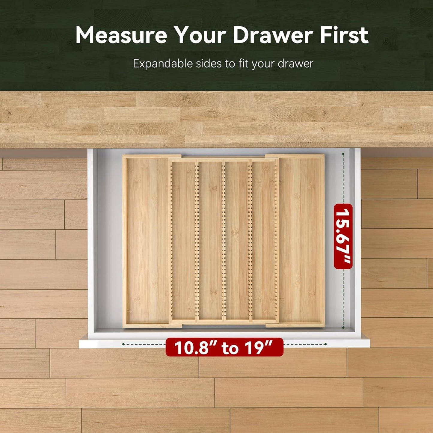 Expandable Bamboo Nespresso Organizer Holder