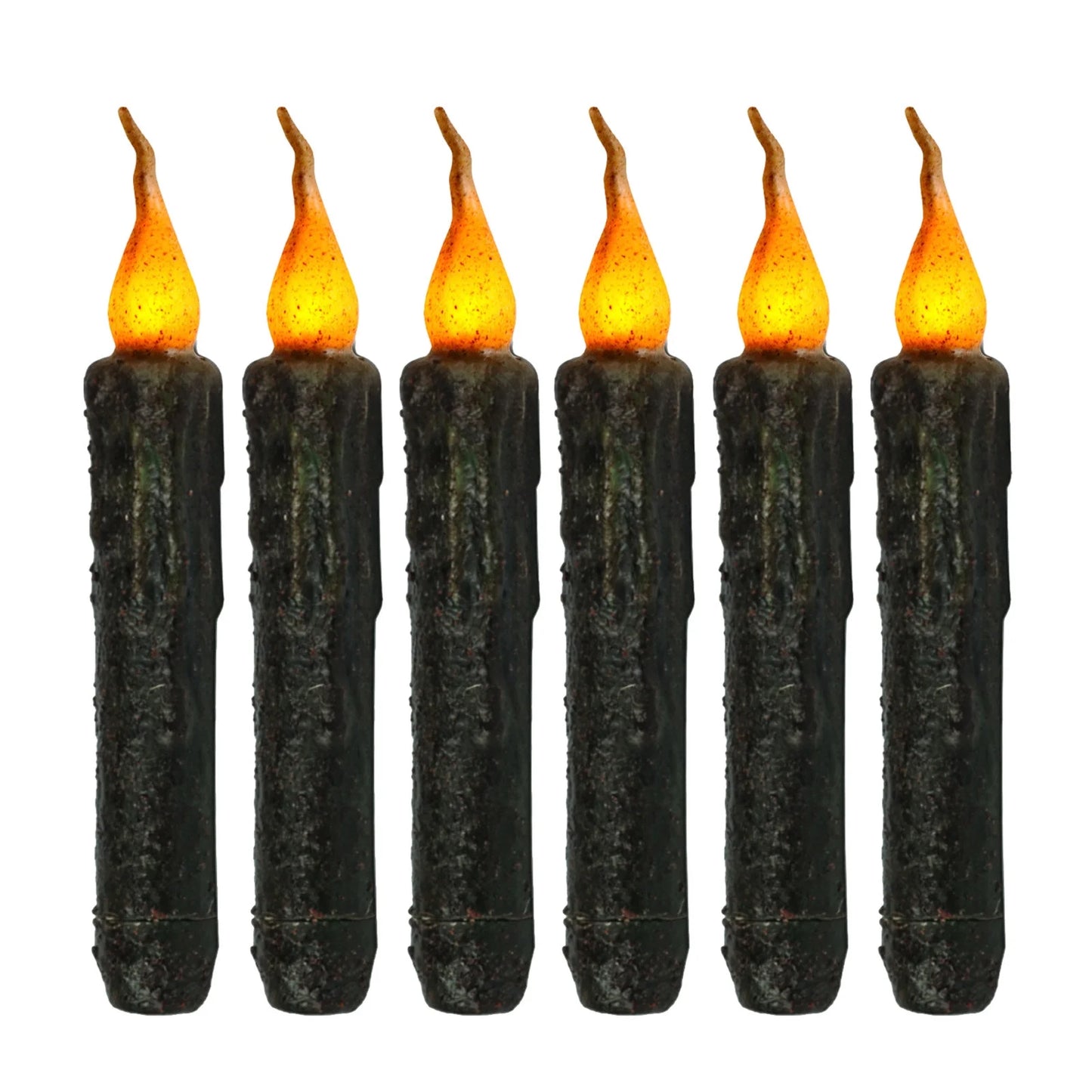 Real Wax Hand Dipped Battery Flame-less Candles for Halloween 6 PC