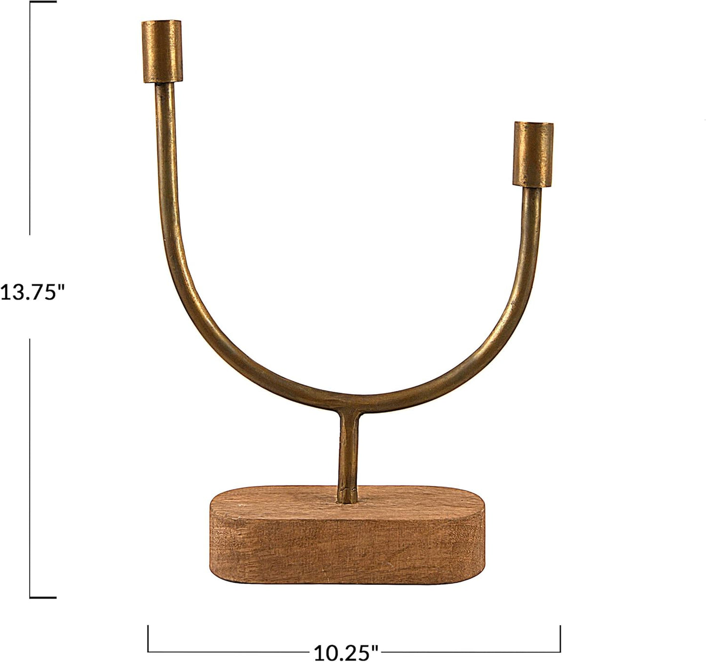 Wood and Metal Taper Candle Holder