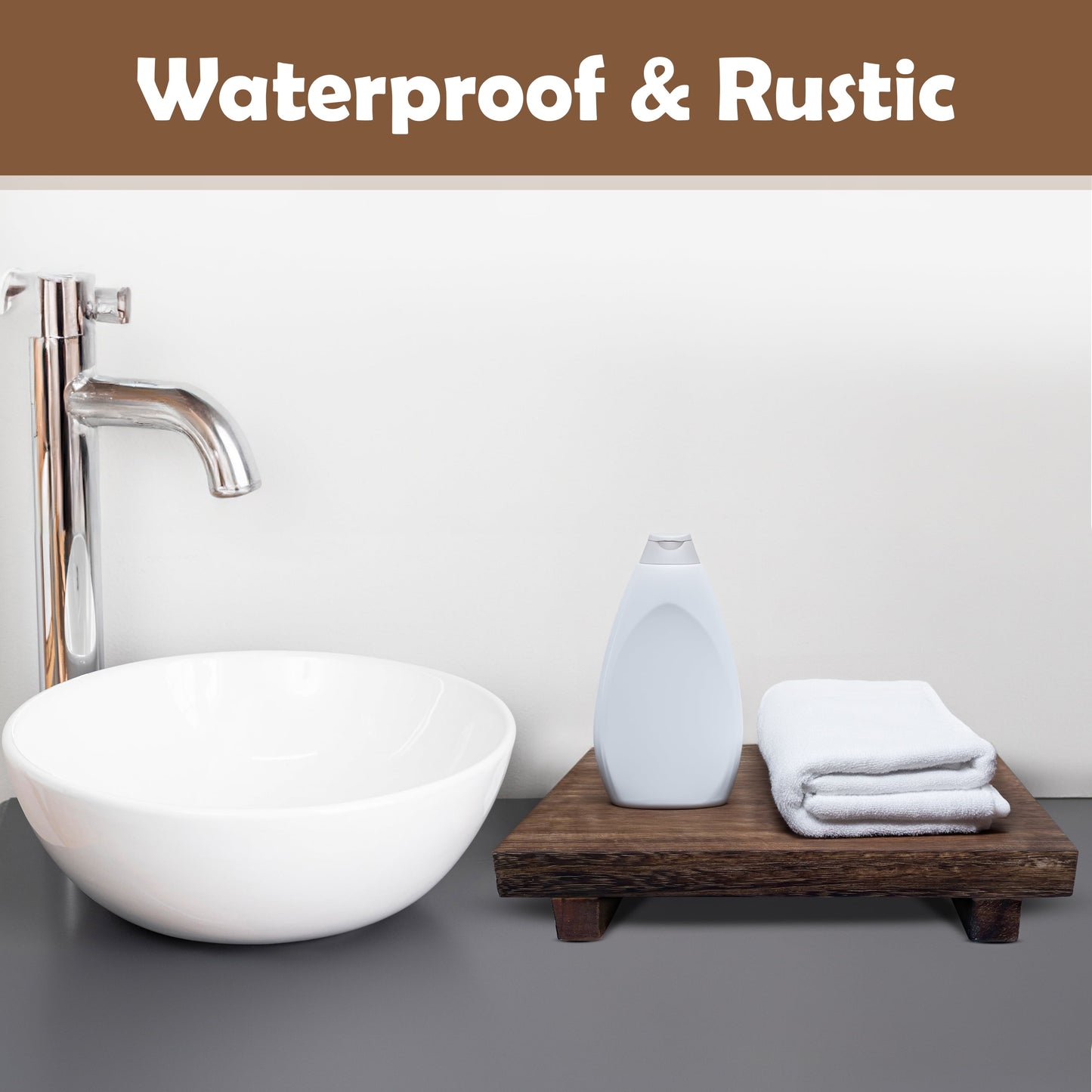 Rustic Tray Pedestal Stand