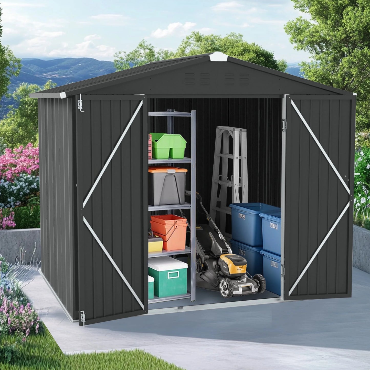 All Weather Outdoor Garden Tool Storage Shed