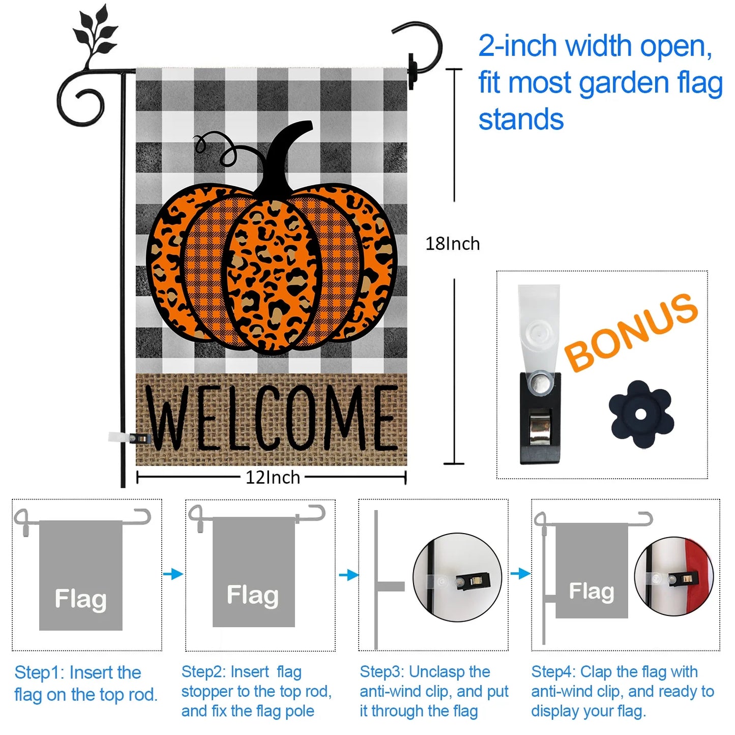 Seasonal Garden Flags Set of 12