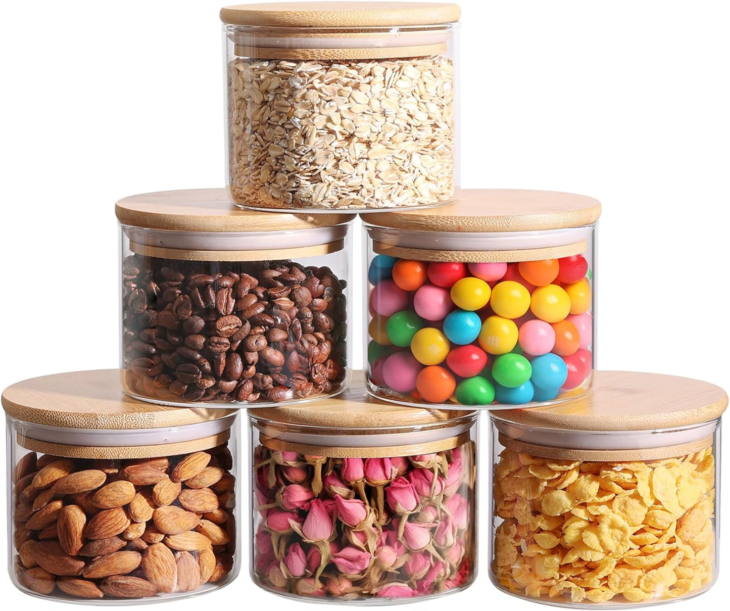 Glass Storage Container with Bamboo Lids