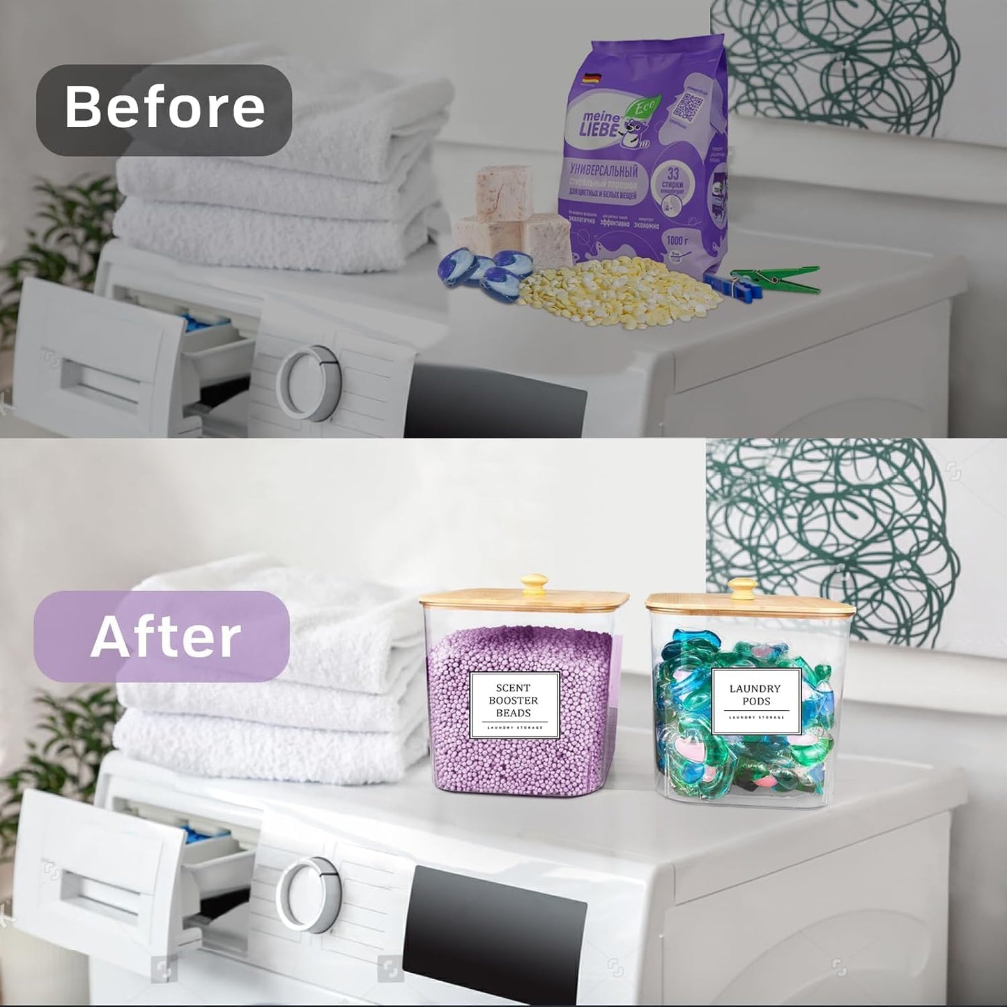 Laundry Pods Containers 4 Pack