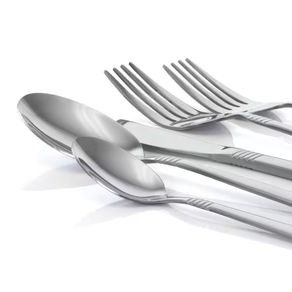 20-Piece Silver Stainless Steel Flatware Set (Service for 4)