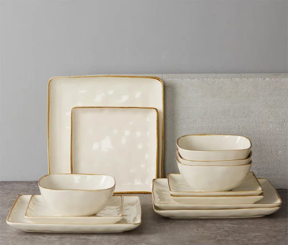 12 Piece Stoneware Set - Service for 4