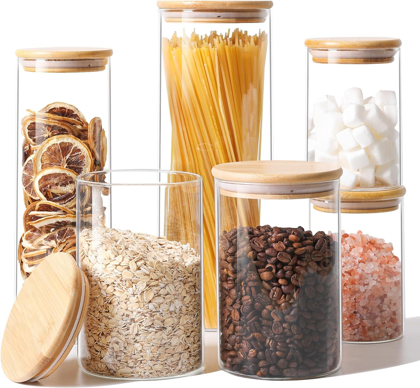 Glass Storage Container with Bamboo Lids