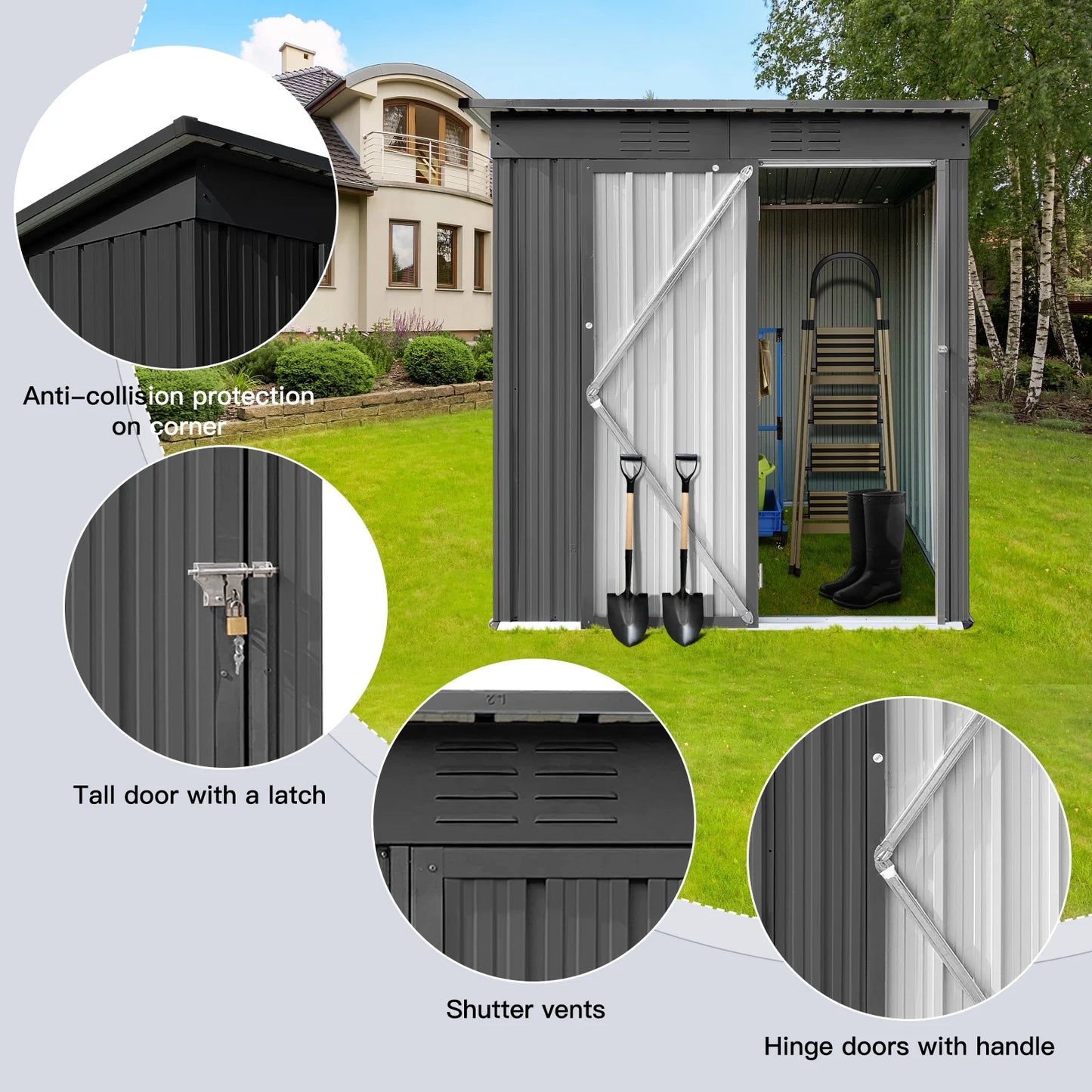 All Weather Outdoor Garden Tool Storage Shed