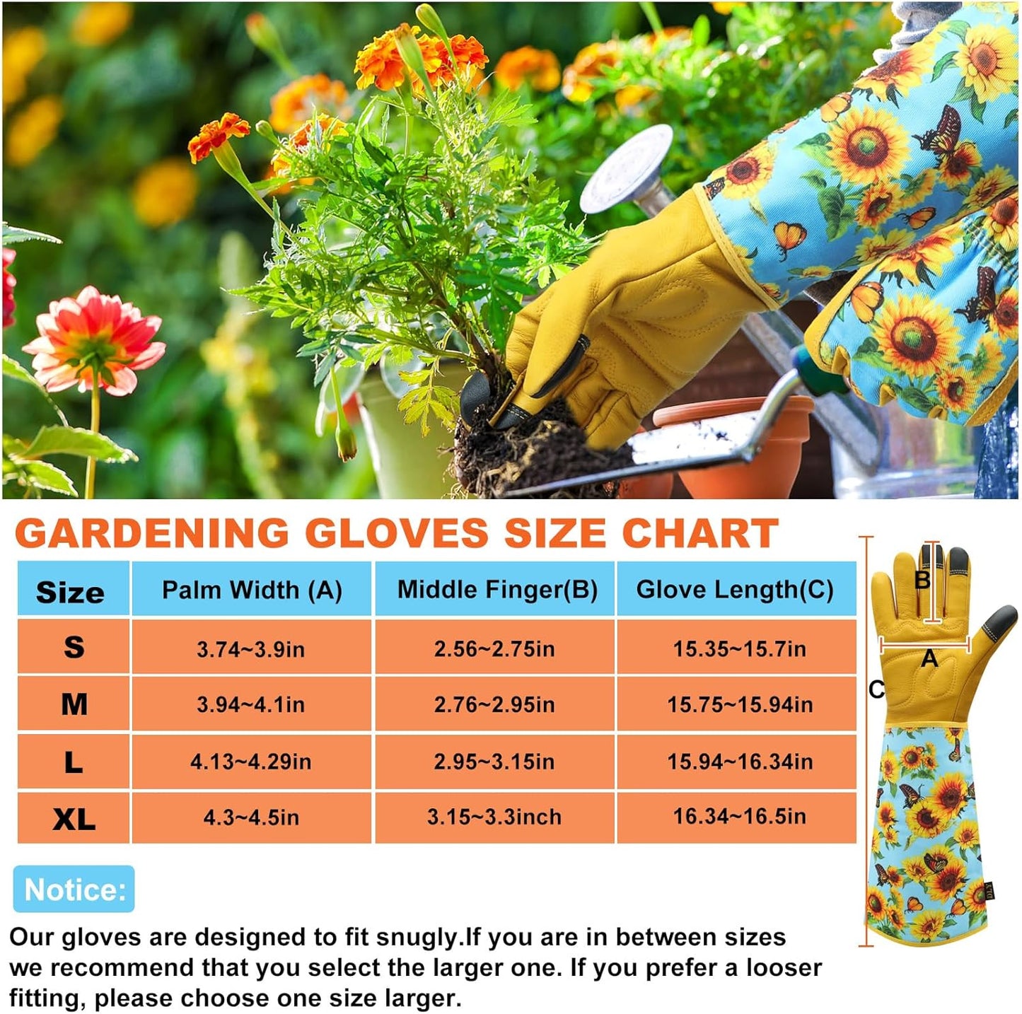 Sunflower Gardening Gloves
