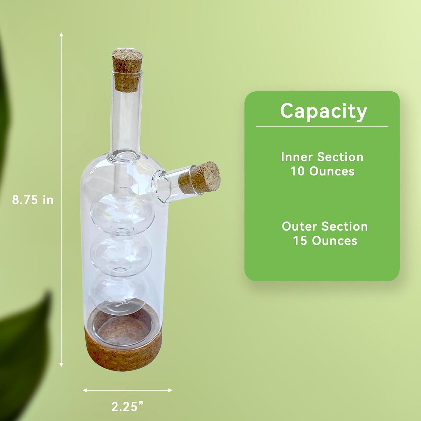 Olive Oil/Vinegar Glass Dispenser