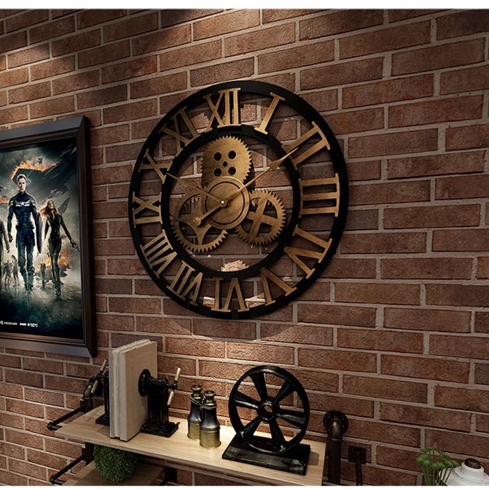 Retro Gear Wall Clock