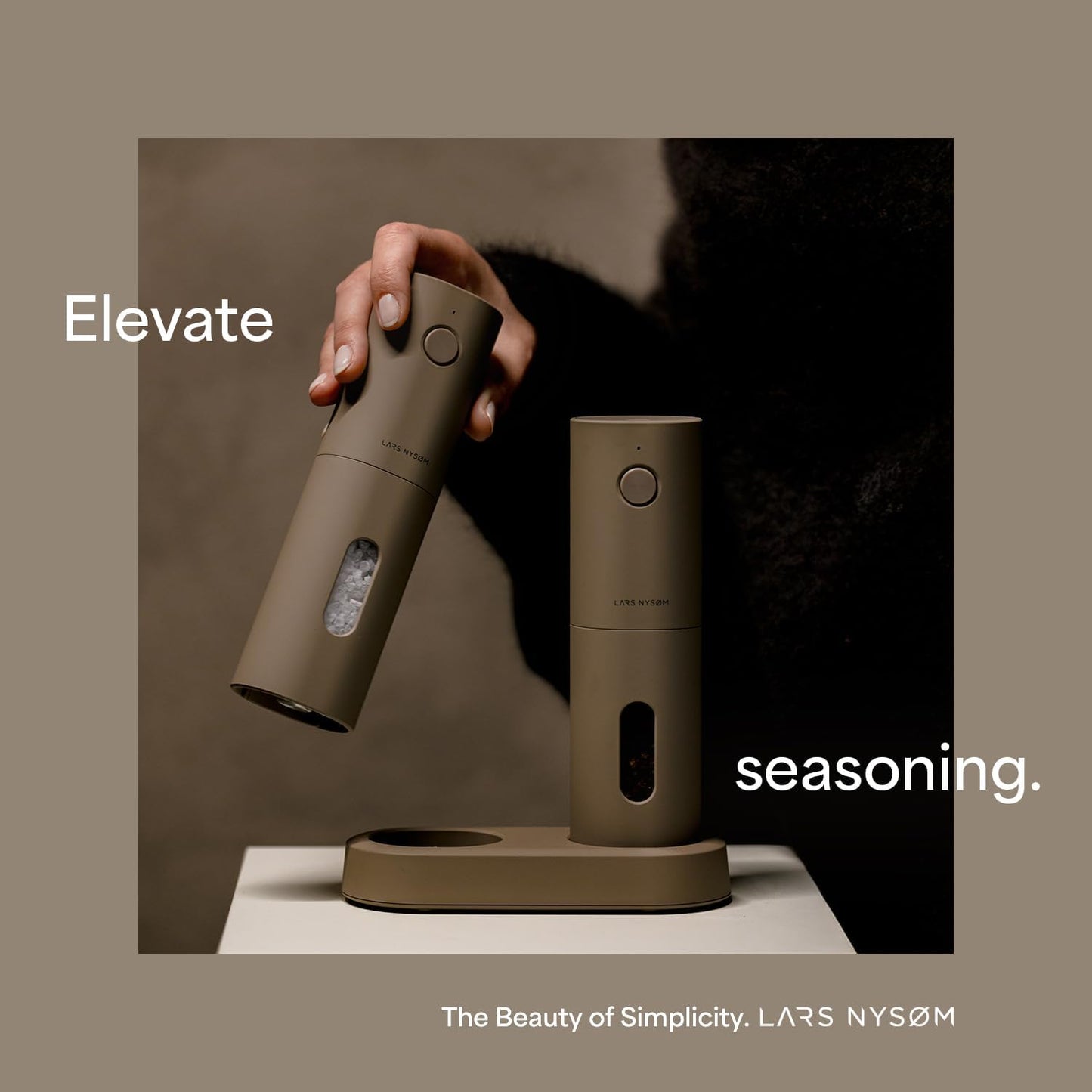 Rechargeable Salt and Pepper Grinder Set