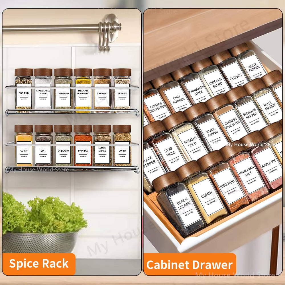 Glass Spice Jars with Bamboo Lids 4 Oz