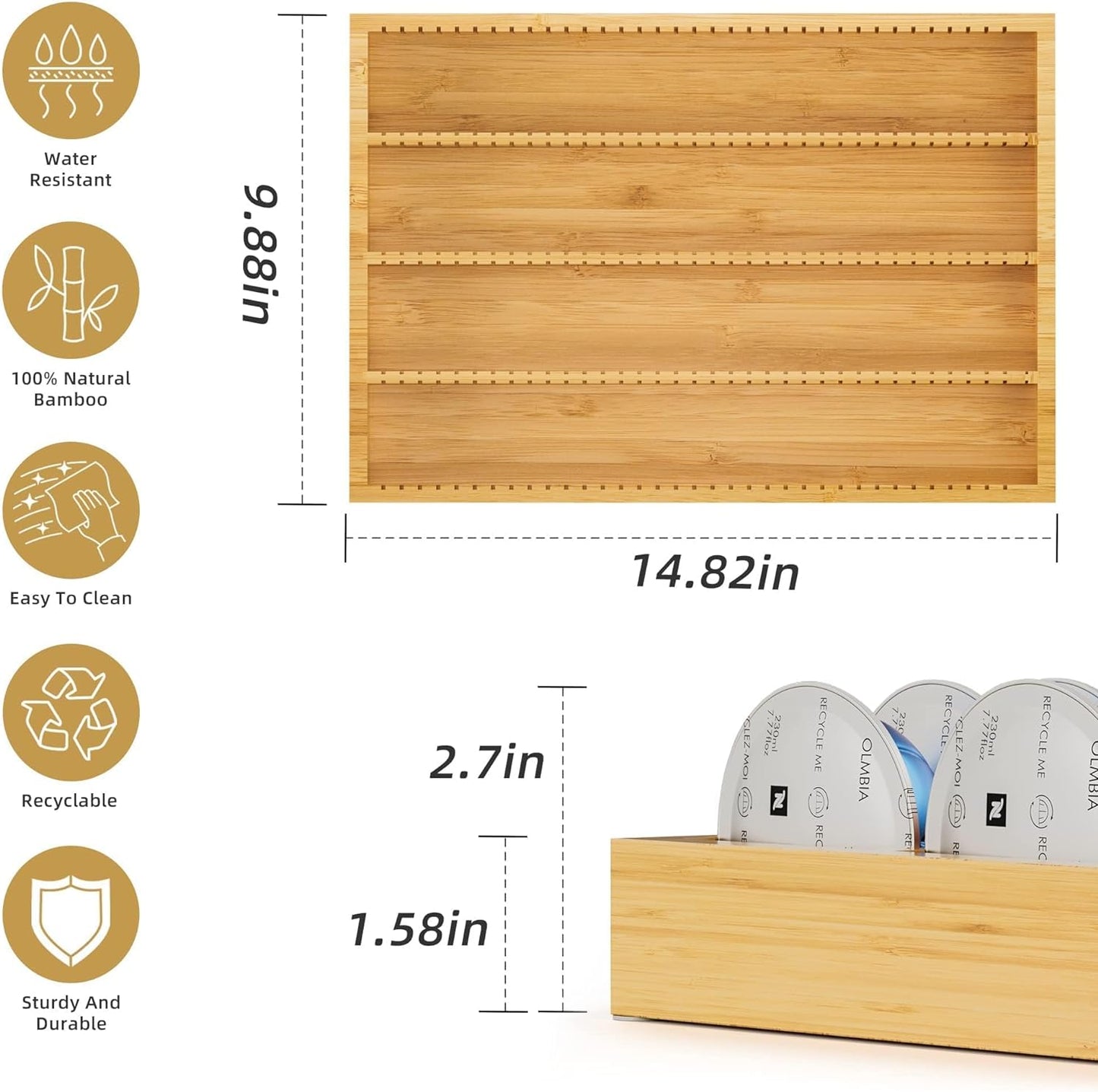 Bamboo Nespresso Pod Holder