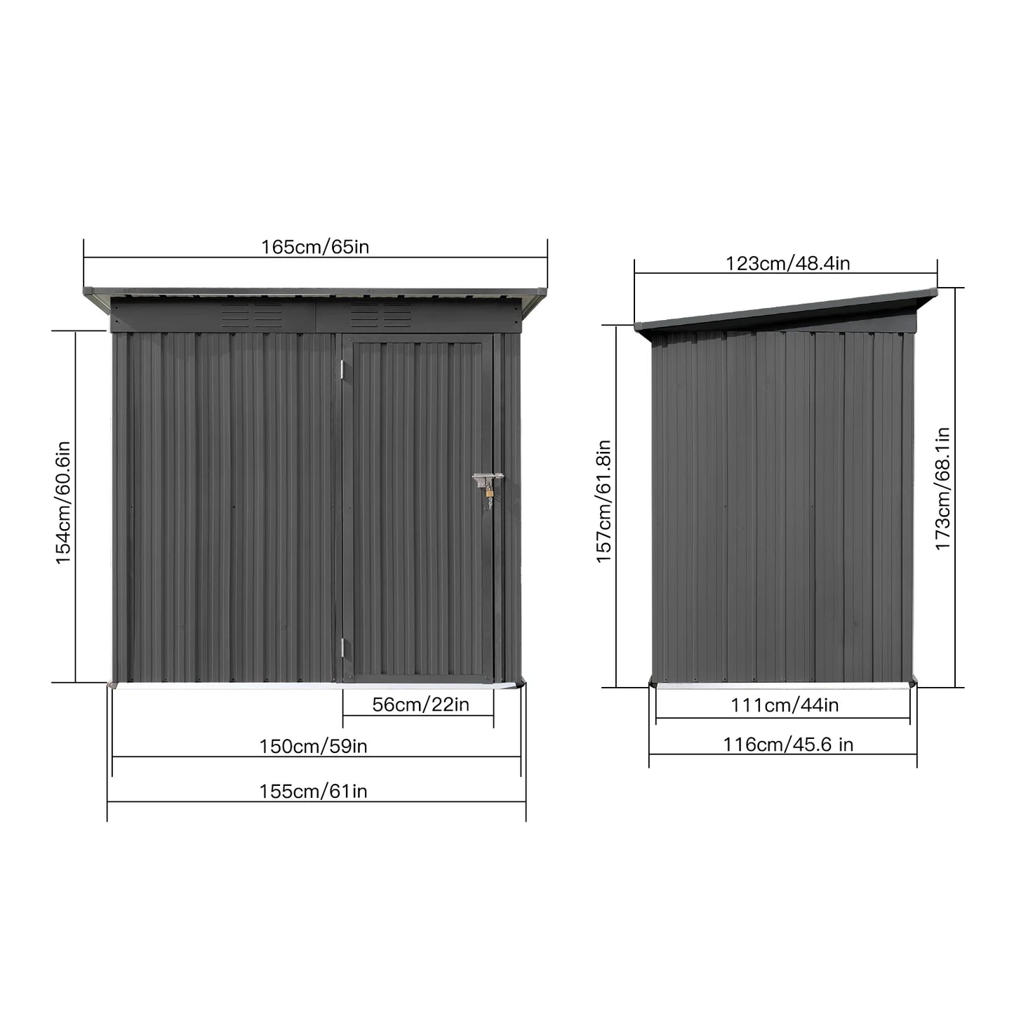 All Weather Outdoor Garden Tool Storage Shed