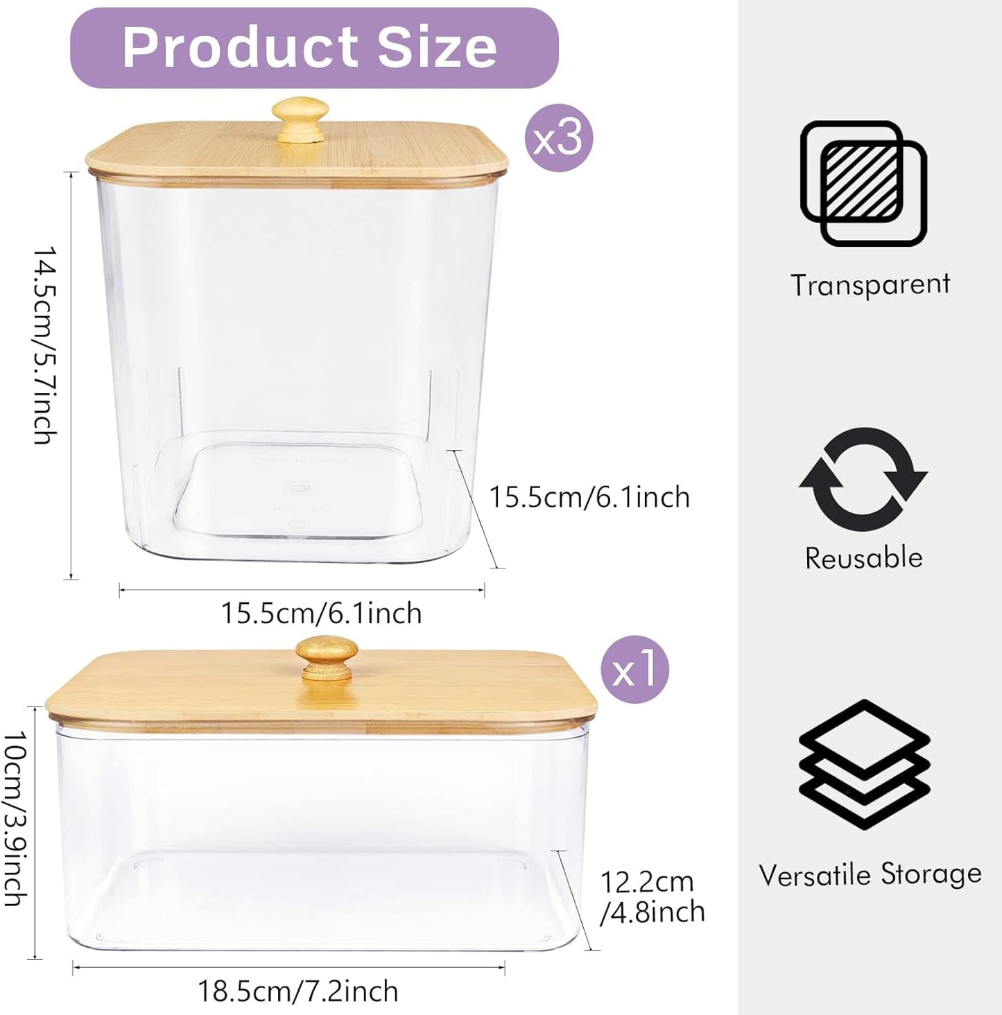 Laundry Pods Containers 4 Pack