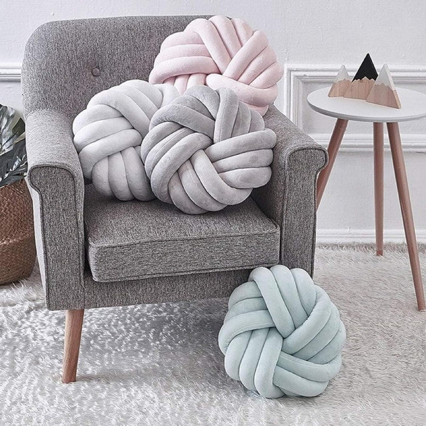 Decorative Cozy Knot Throw Pillow