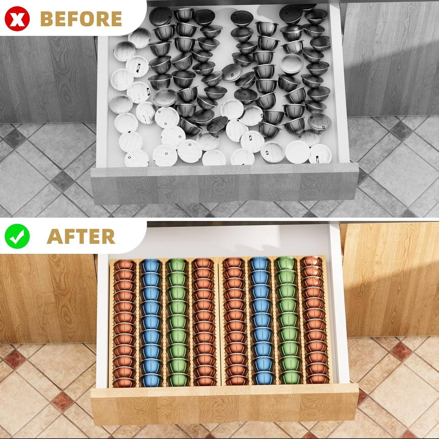 Bamboo Nespresso Pod Holder