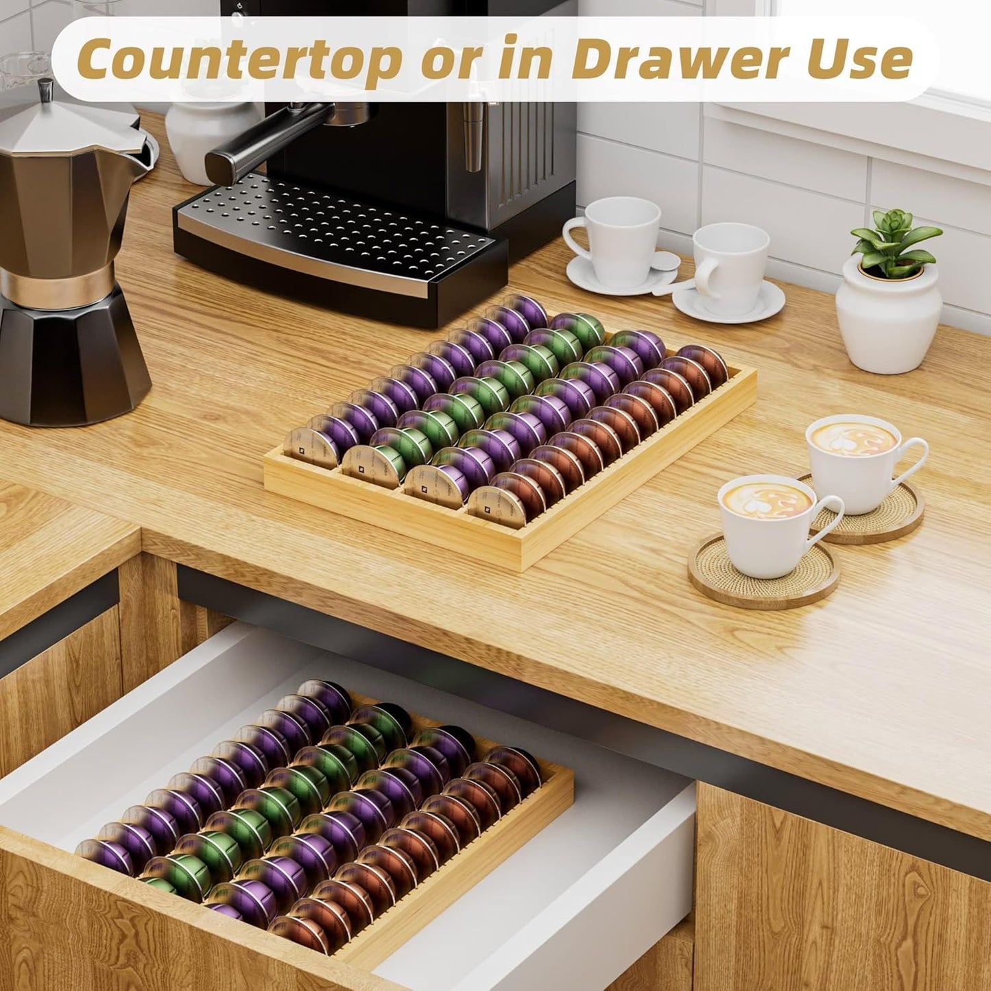 Bamboo Nespresso Pod Holder