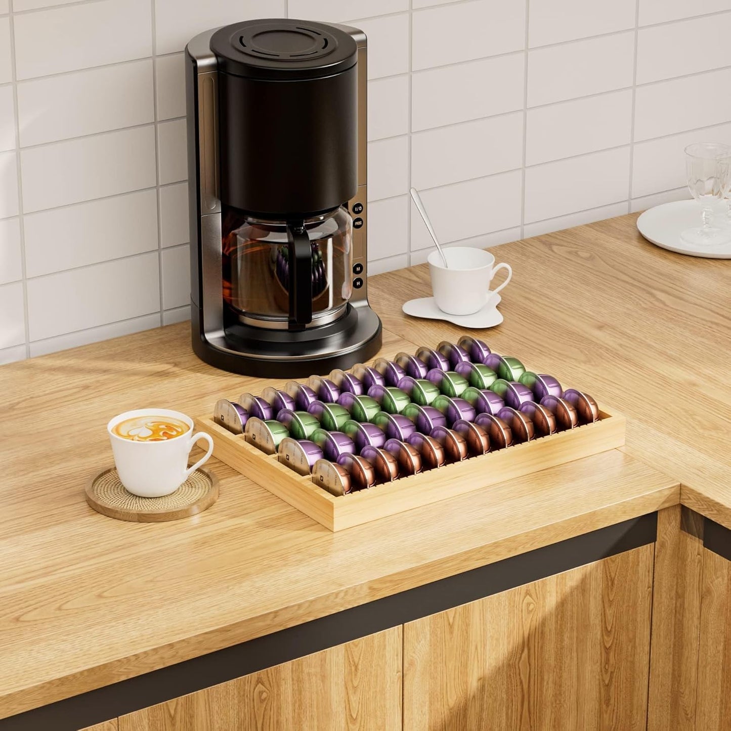 Bamboo Nespresso Pod Holder