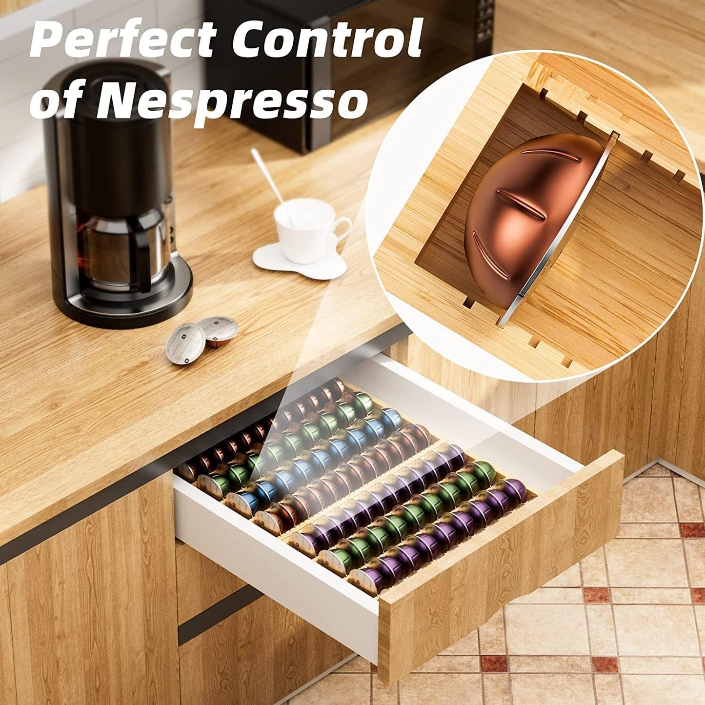 Bamboo Nespresso Pod Holder