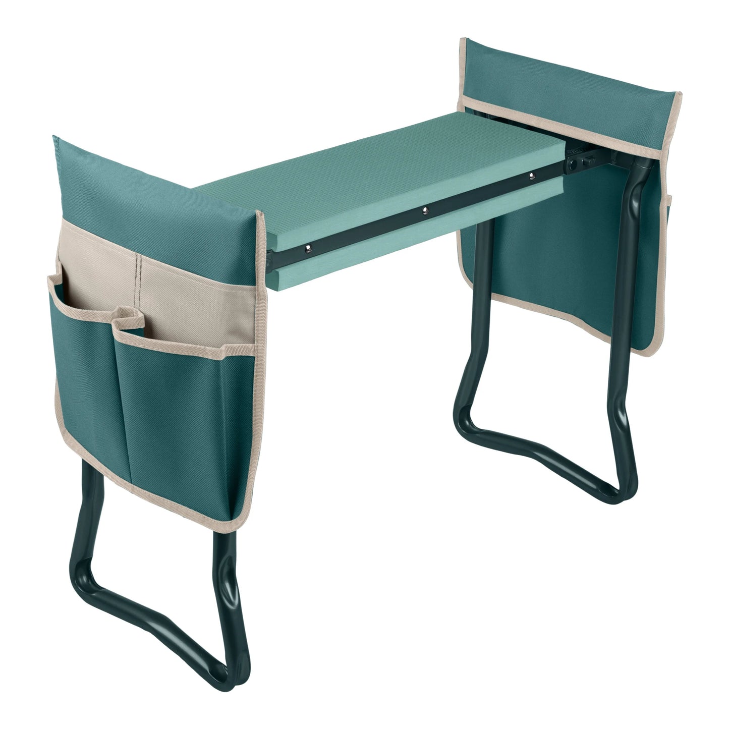2-In-1 Garden Kneeler & Stool – Folding Bench with EVA Pad & Tool Pouches