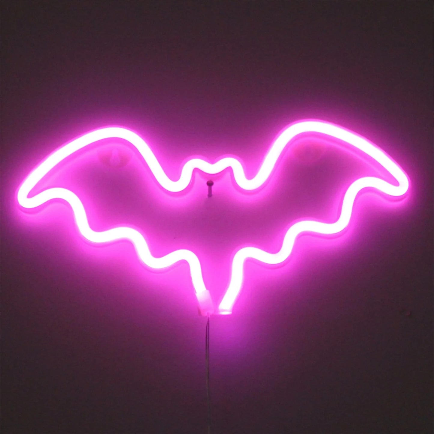 Neon Bat Shaped Wall Hanging Lamp Halloween