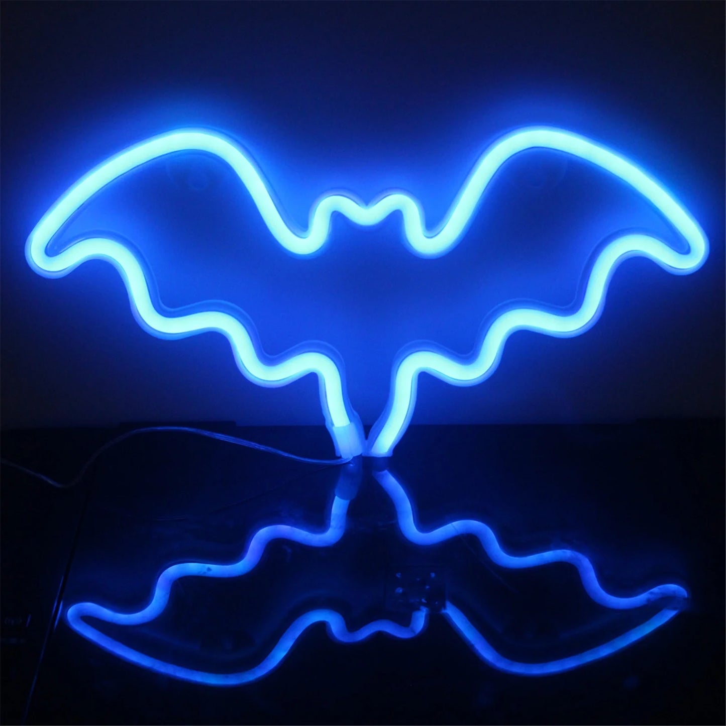 Neon Bat Shaped Wall Hanging Lamp Halloween
