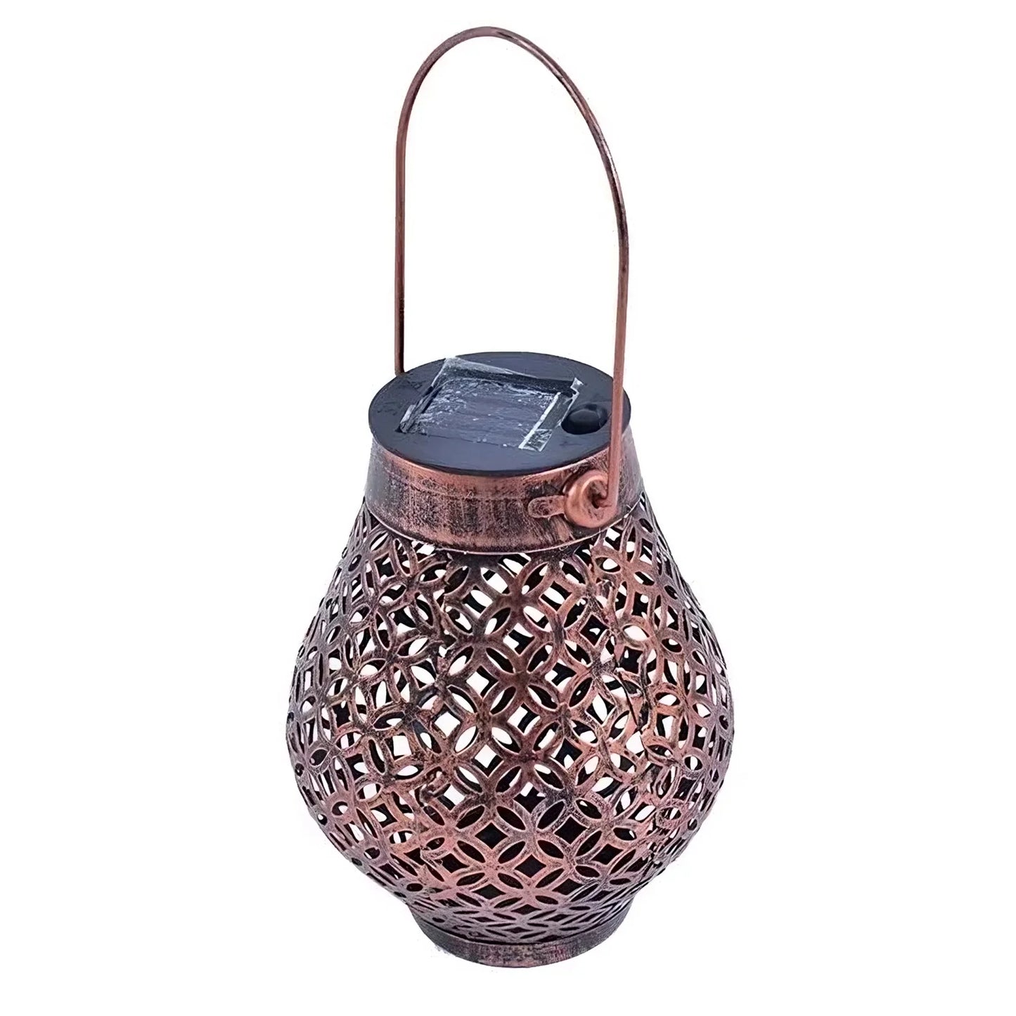 Bronze Solar Lantern with LED Lights