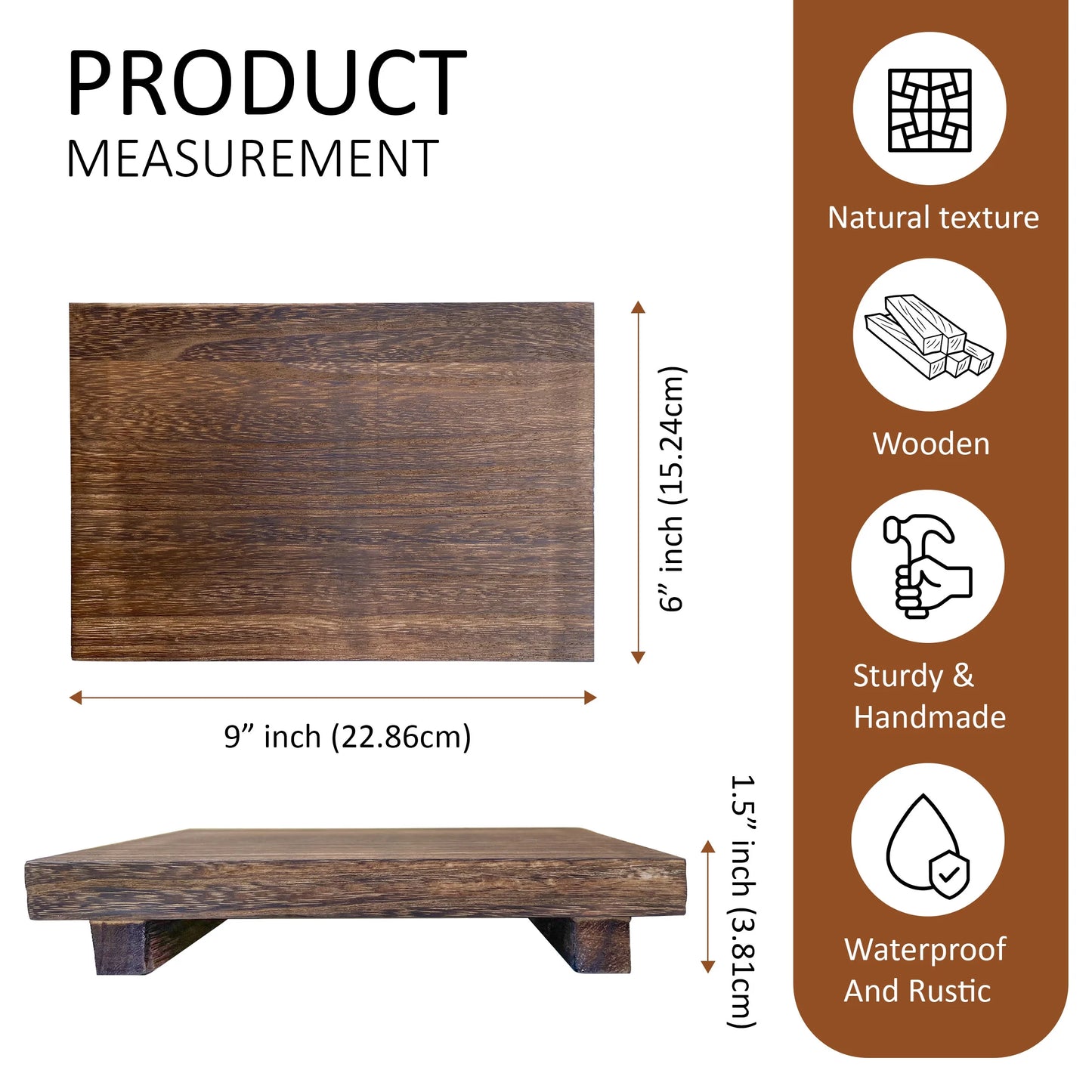 Rustic Tray Pedestal Stand