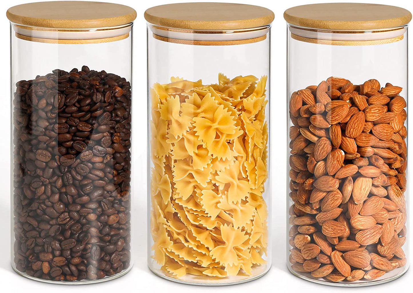 Glass Storage Container with Bamboo Lids