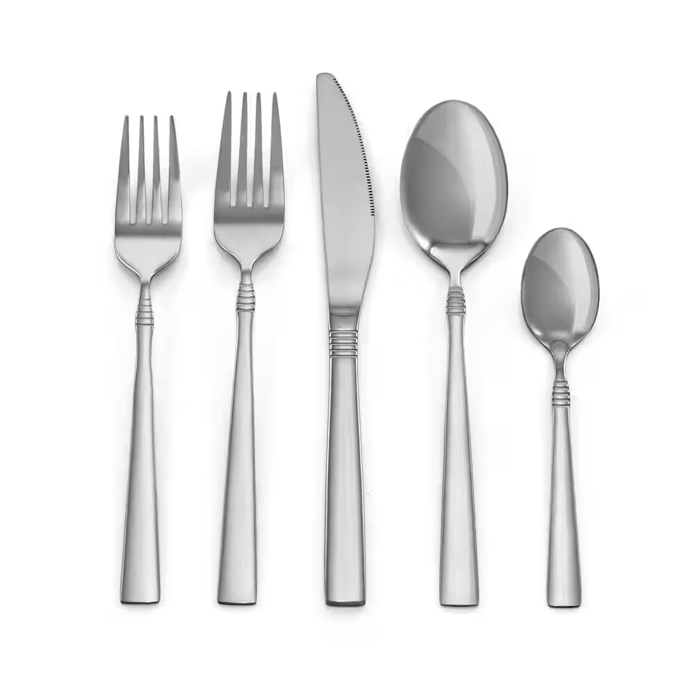 20-Piece Silver Stainless Steel Flatware Set (Service for 4)