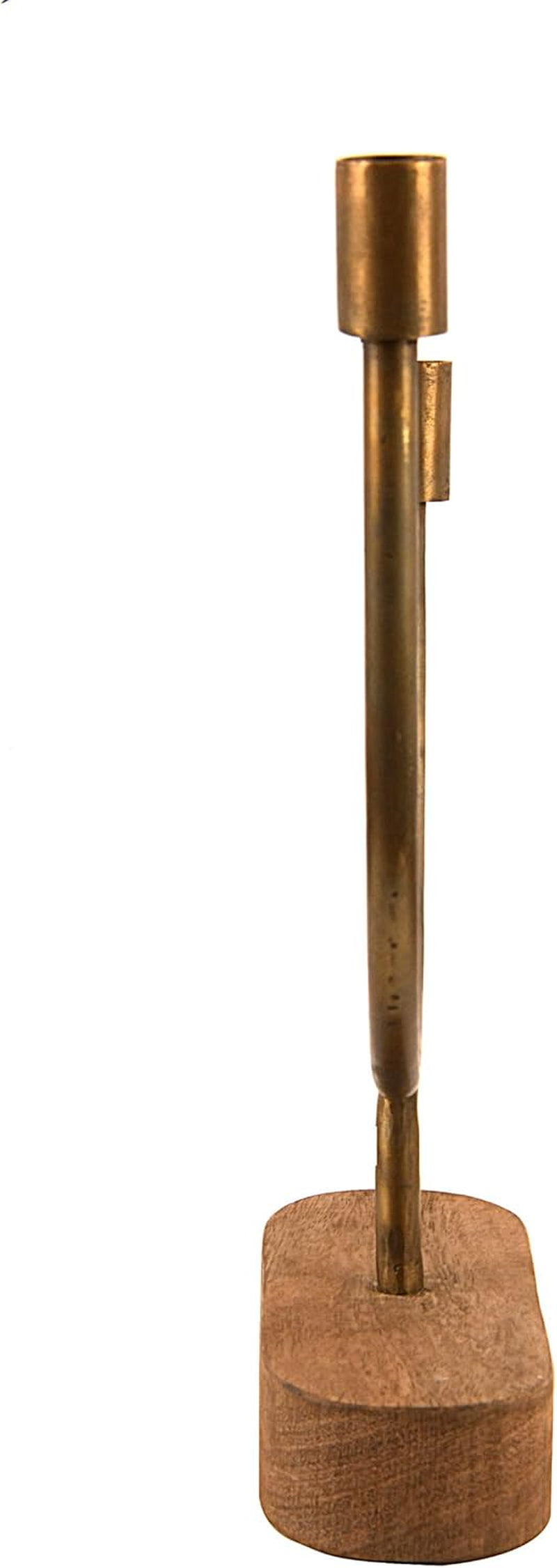 Wood and Metal Taper Candle Holder