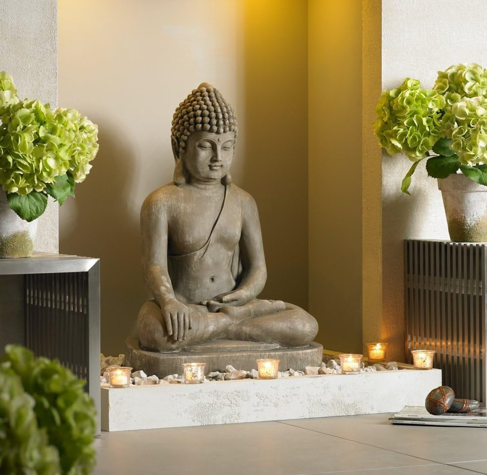 Sitting Buddha Statue Zen Garden