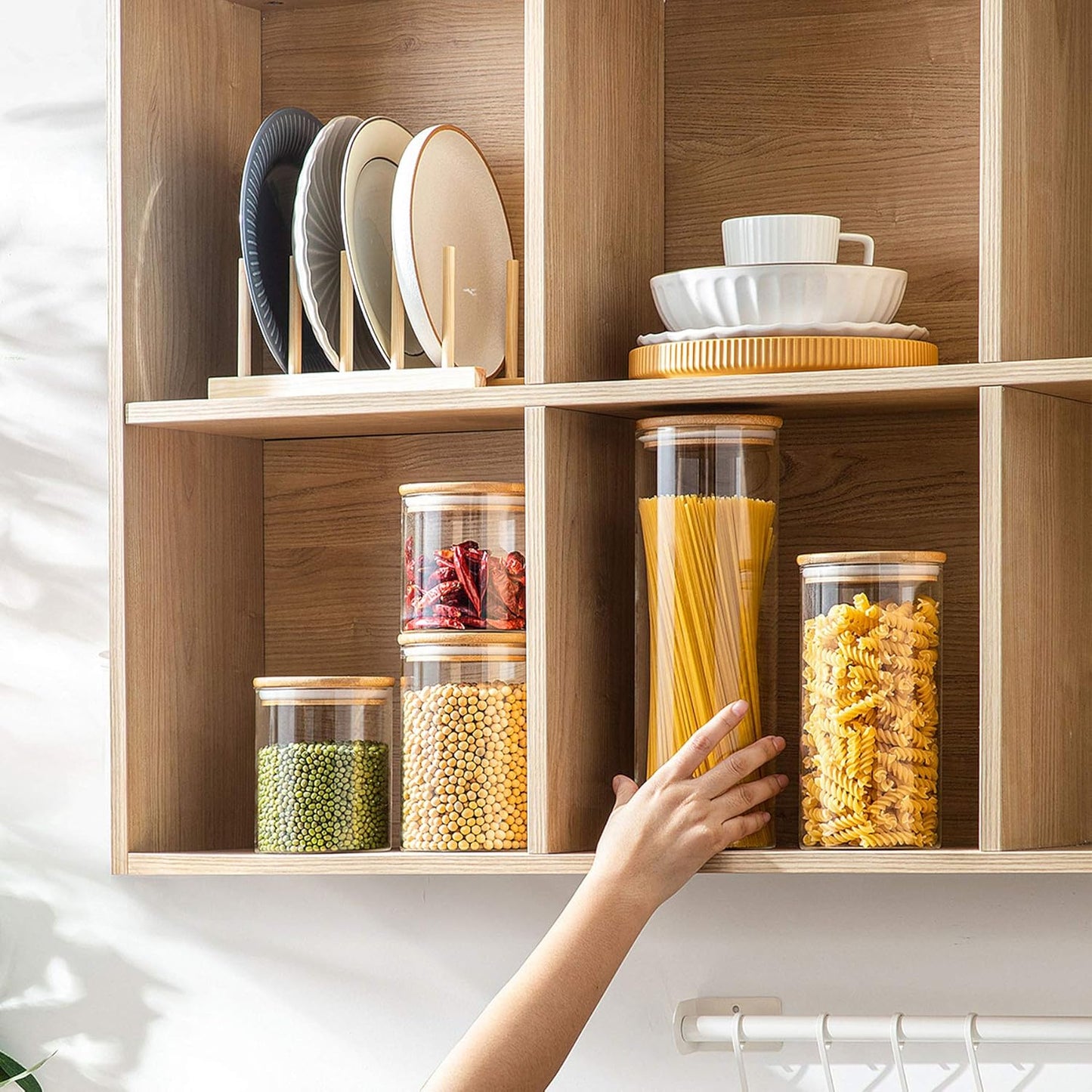 Glass Storage Container with Bamboo Lids
