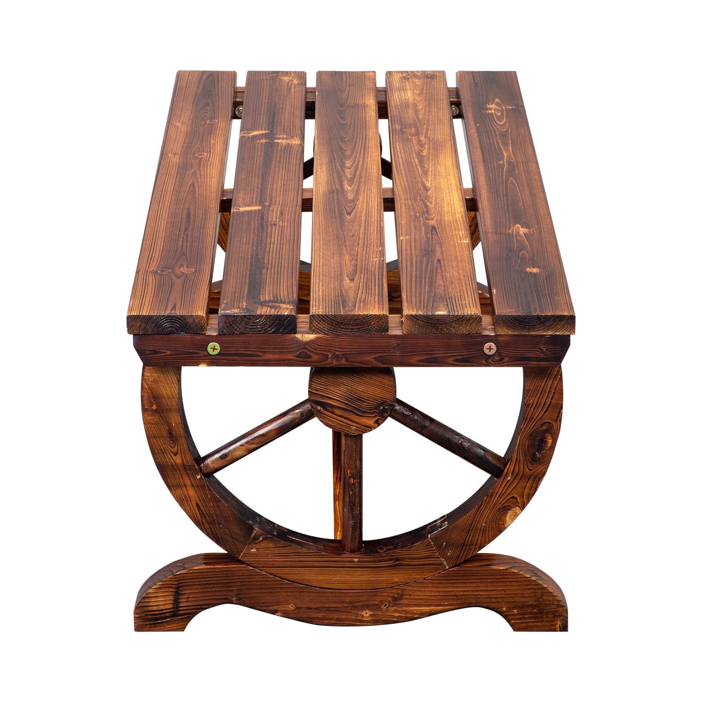 2-Person Rustic Wood Bench