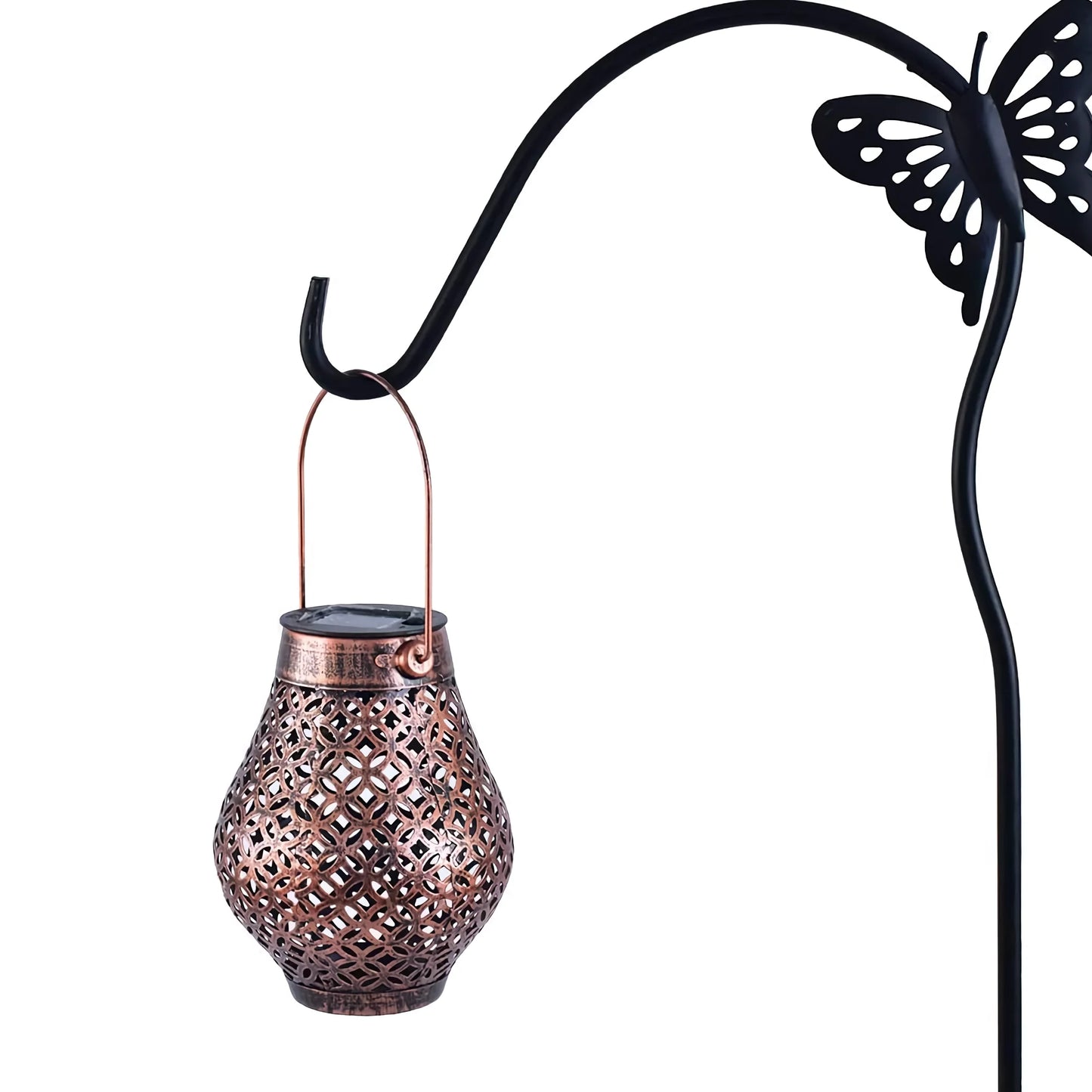 Bronze Solar Lantern with LED Lights