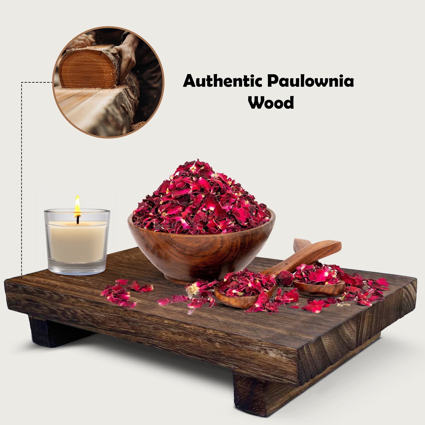 Rustic Tray Pedestal Stand