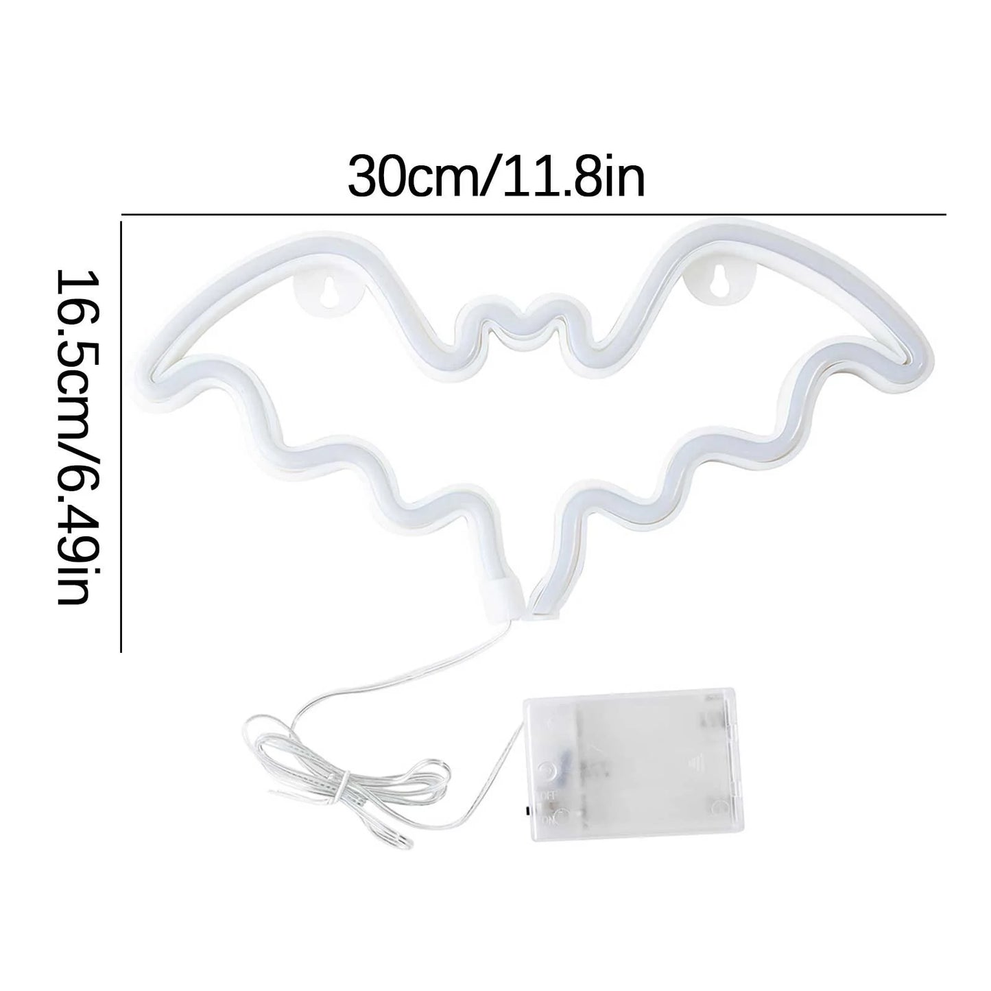 Neon Bat Shaped Wall Hanging Lamp Halloween