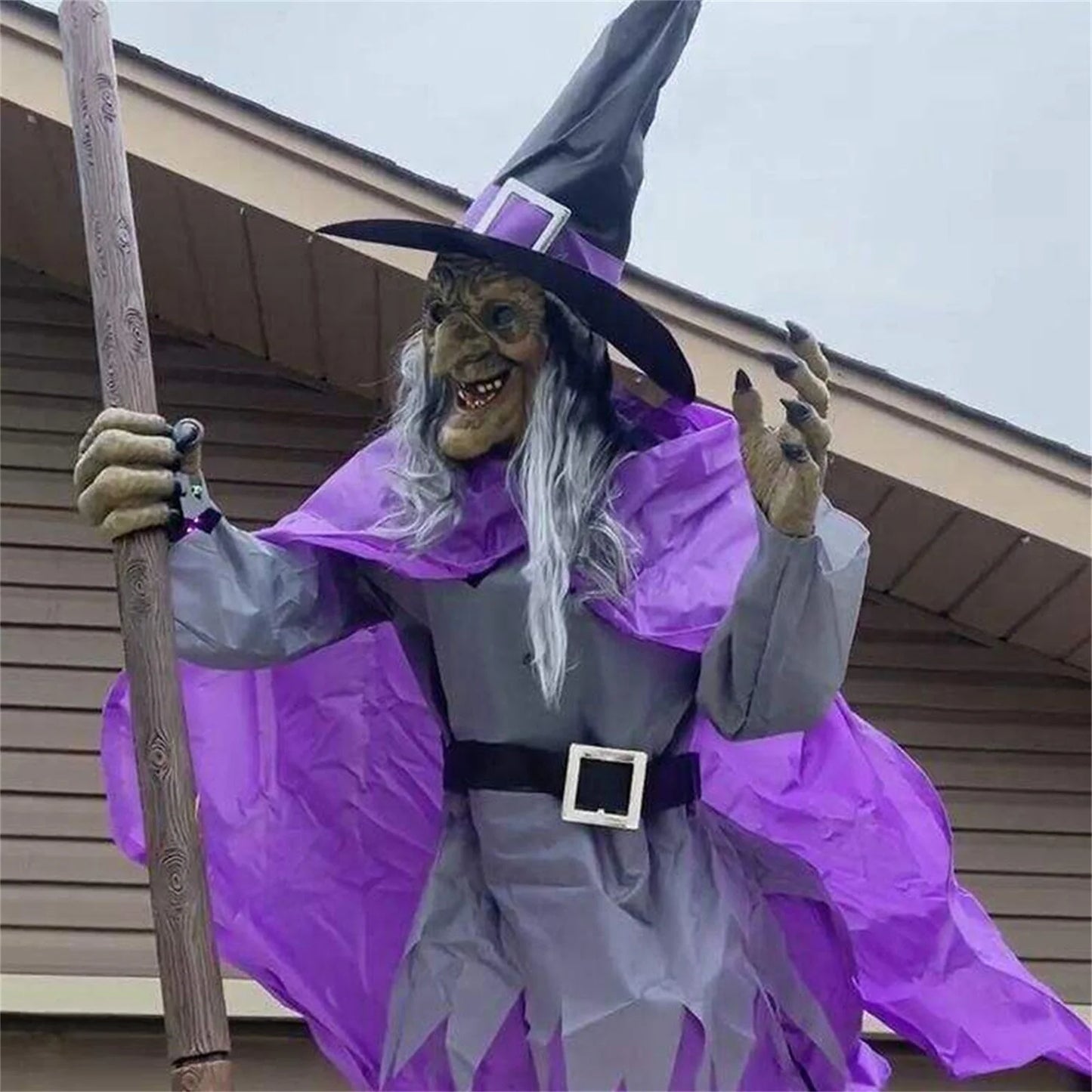 Halloween Props Garden Flying Witch Terror Flying Witch 12 FT