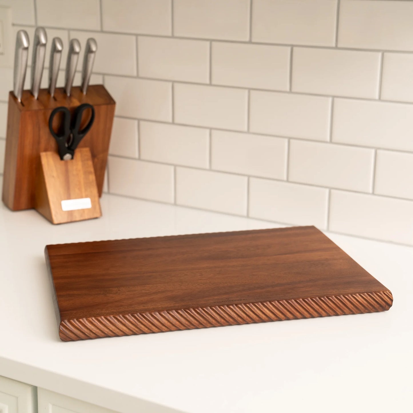 Braided Wooden Butcher Block 18"x12"